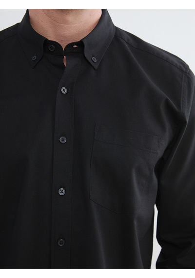 Lcwaıkıkı Classic Siyah Regular Fit Oxford Erkek Gömlek