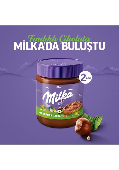 Milka Hazelnut Sürülebilir Çikolata Kakaolu Fındık Ezmesi 350 Gr - 2 Adet