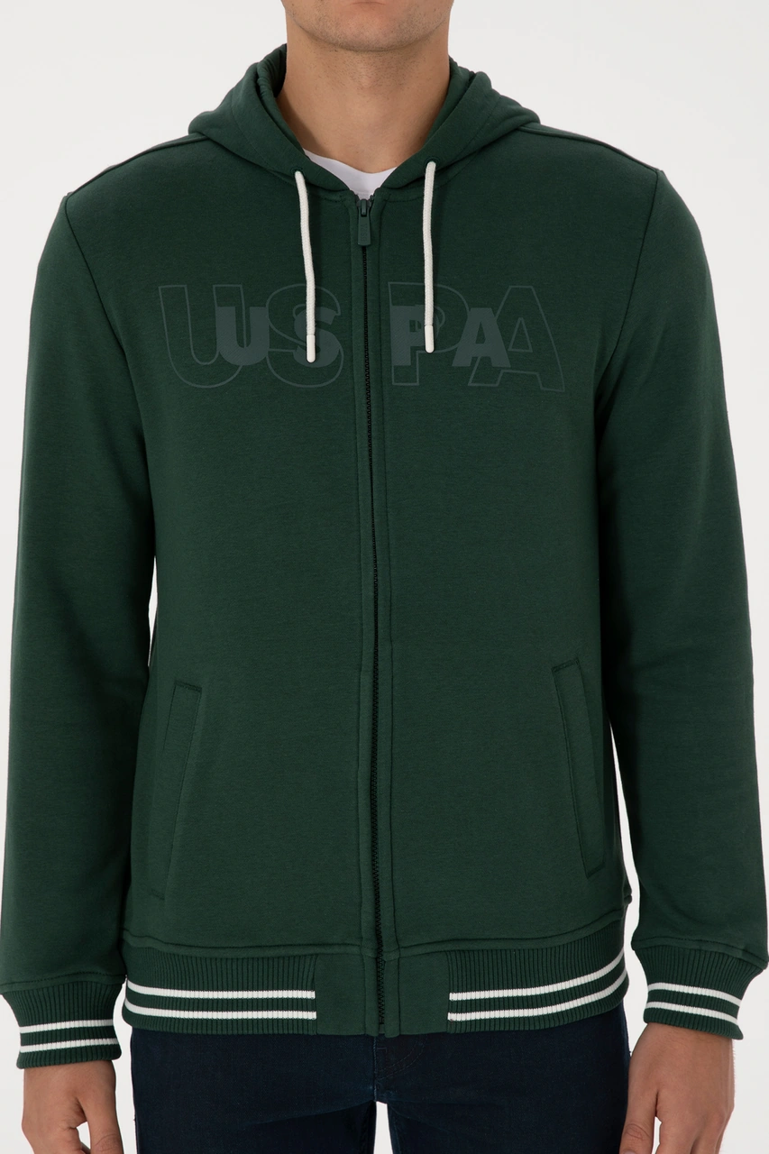 U.s. Polo Assn. Erkek Koyu Yeşil Hırka Örme 50316355-vr079 Koyu Yesıl