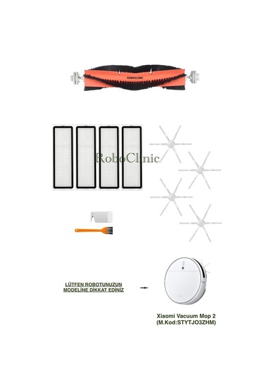 Xiaomi Mi Robot Vacuum Mop 2 Stytjo3zhm Robot Süpürge Ile Uyumlu Fırça, Filtre Seti-11 Parça