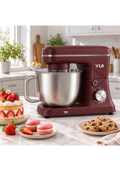 Yui M108 Easy Chef 1300 W 5 L Stand Mikser Hamur Yoğurma Makinesi Kırmızı
