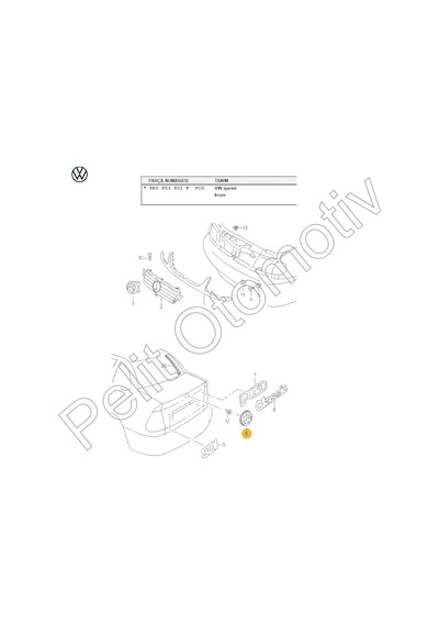 Polo Classic Arka Bagaj Kapak Arması 6k5853601f