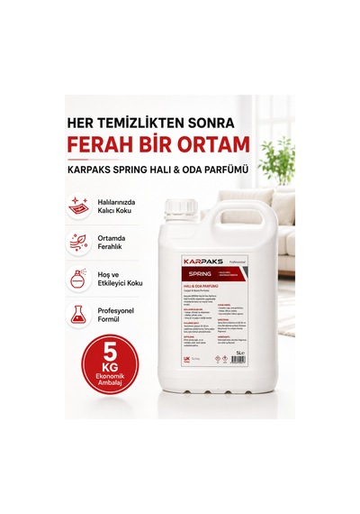 Spring Halı Ve Oda Parfümü 5 L Kalıcı Ferah Koku Profesyonel Kullanım Bahar Esintisi