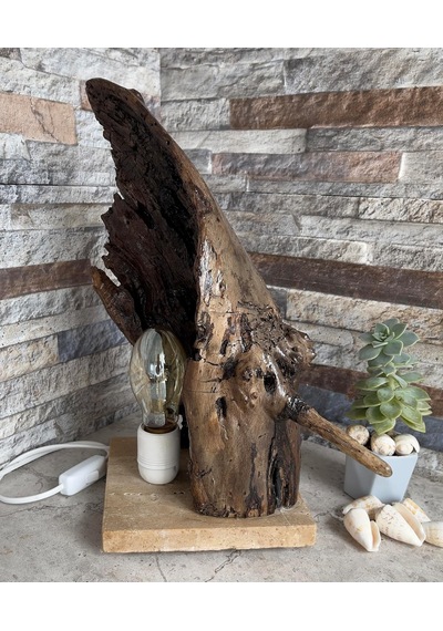 Tr Ağaç Kabuğu, Traverten Zemin, Dekoratif El Yapımı-handmade, Benzersiz, Aydınlatma, Lamba Genel