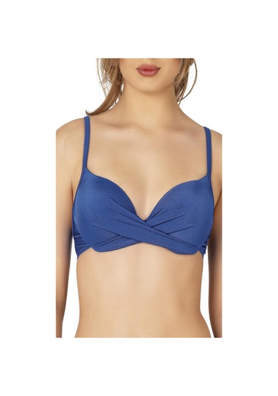 Endeep Kadın Düğüm Detaylı Destekli Mavi Bikini Takımı-mavi