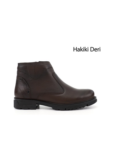Gönderir Erkek Kahverengi Hakiki Deri Fermuarlı Bot Dkmb86842892