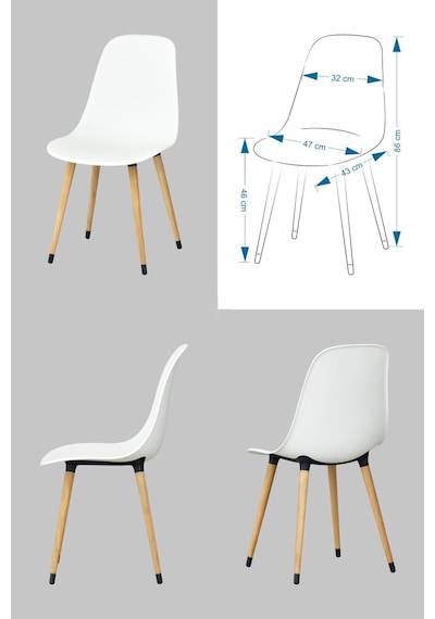 Vilinze Eames Sandalye Avanos Ahşap Mdf Mutfak Masası Takımı - 70x120 Cm Beyaz Vilinze Eames Sandalye Avanos Ahşap Mdf Mutfak Masası Takımı - 70x120 Cm Beyaz