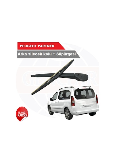 Peugeot Partner Arka Silecek Kolu + Silecek Süpürgesi