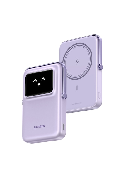 Ugreen Uno Magsafe Wireless 10.000 Mah 20w Hızlı Şarj Mini Powerbank, Mor, 45328 Standart