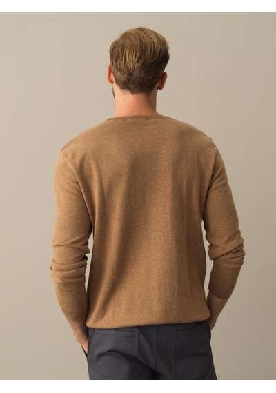 Xint Camel Regular Fit Bisiklet Yaka Pamuklu Kazak 801657