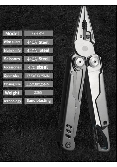 Grand Kamp Harvest Ghk9 Armor Piercing Multi Tool Gri