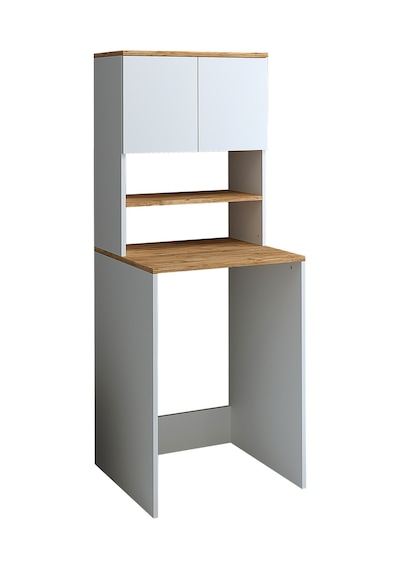 Roomart Cd9 Çamaşır Makinesi Dolabı 3 Raflı 2 Kapaklı Banyo Dolab Atlantik Çam - Beyaz