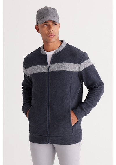 AC&Co / Altınyıldız Classics Erkek Indıgo Melanj Oversize Fit Bol Kesim Kolej Yaka Pamuklu Sweatshirt İndigo AC&Co / Altınyıldız Classics Erkek Indıgo Melanj Oversize Fit Bol Kesim Kolej Yaka Pamuklu Sweatshirt İndigo