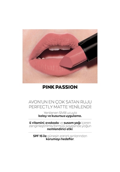 Avon Glimmerstick Dudak Kalemi Pink Cashmere + Avon Ultra Mat Ruj Pink Passion
