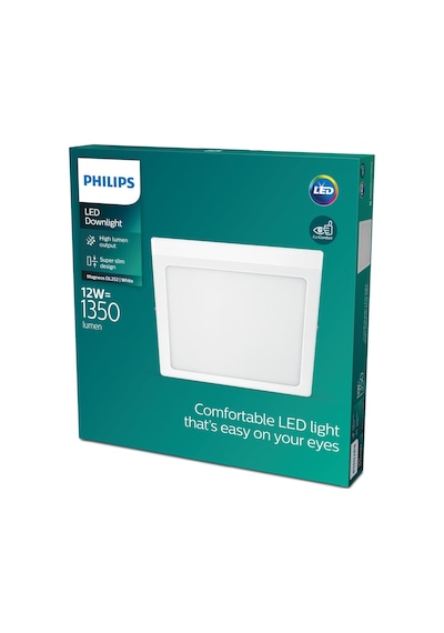 Philips Magneos Kare Tavan Lambası 12W 1350 Lumen 4000K Gün Işığı (21 cm)