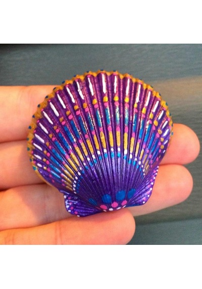 Kabuk Boyama Seti. Deniz Kabuğu Boyama. Shell Painting. Sanatsal