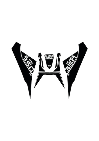 GP Kompozit RKS Blade 350 2023-2024 Uyumlu Tank Pad Seti Siyah