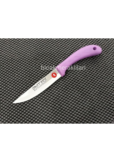Damla Desenli Ekmek Bıçağı 23.5 CM 1 Numara Pembe