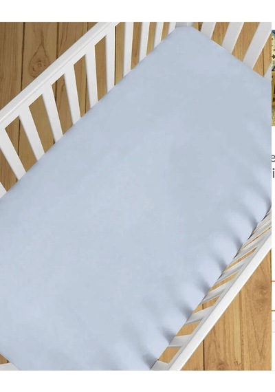 Premium Natürel Cotton Mavi 100x150 CM Lastiksiz Çarşaf Bed Sheet For Baby