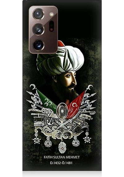 Samsung Galaxy Note 20 Ultra Uyumlu Fatih Sultan Mehmet Desenli Silikon Kılıf