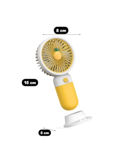 Taşınabilir Fan Soğutucu Mini Vantilatör Klima Güçlü Serinletici Şarjlı Masa Üstü Sessiz Standlı - S