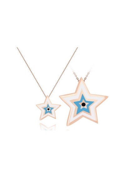 Diamond Line-Gülaylar - Pembe Altın 14 Ayar Yıldız Kolye N11.25057