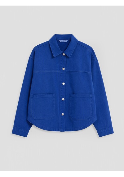 Lcw Vision Mavi Oversize Kadın Jean Gömlek