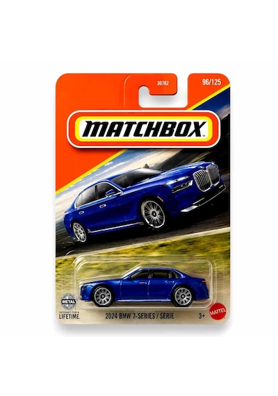 Matchbox 1:64 Scale 2024 Bmw 7-series For 3 Years & Above 96/125 Blue Short Card