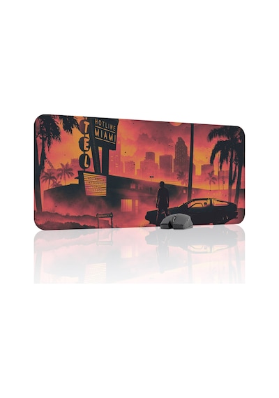 Hotline Miami Kaymaz Dikişli Kauçuk Oyuncu Mousepad V2 - 90x40 Xxl Gaming Mouse Pad Fare Altlığı