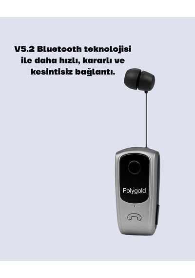 Bay Geri Çekilebilir Kablolu Bluetooth İş Kulaklığı Najmaddin