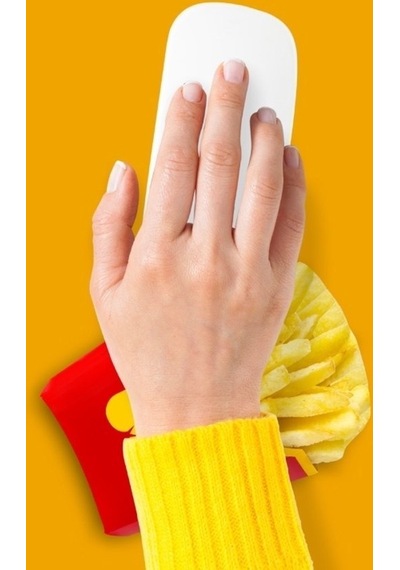 Mustard Fries Mouse Silikon Bilek Desteği