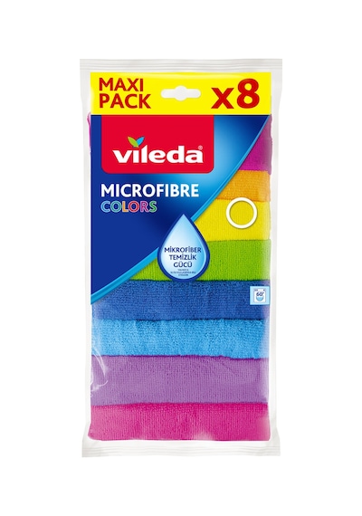 Vileda Mikrofiber Bez 8'li Color Çok Renkli