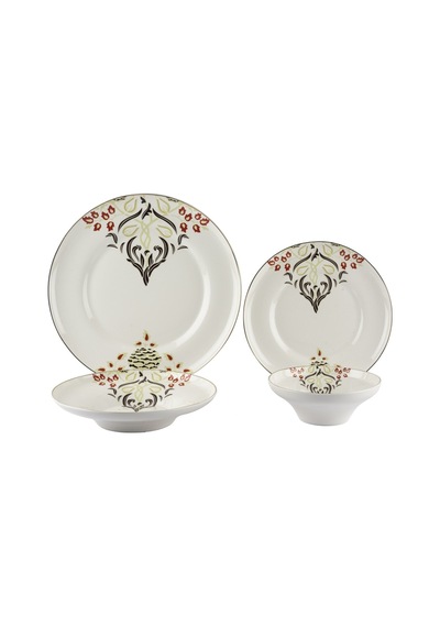 24 Parça 6 Kişilik Aura Glasswork Yemek Takımı-5874 Çok Renkli