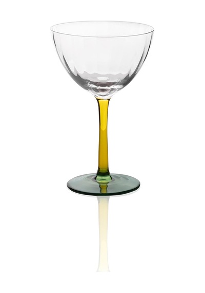 The Mia Ayaklı Cam Dondurma Kasesi Sarı Yeşil 240 Ml