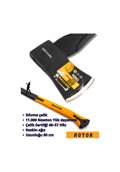 Rotor Fiber Saplı 1360gr+900gr 2 Li Balta Seti