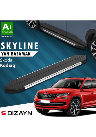 S-dizayn Skoda Kodiaq Skyline Krom Yan Basamak 193 Cm 2017-2023 A+ Kalite
