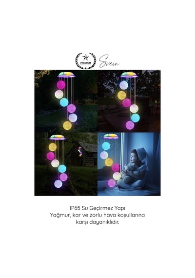 Solarled Solar Bahçe Dekoru 6 Toplu Led Peyzaj Aydınlatma Renkli Işıklı Güneş Enerjili Su Geçirmez Çok Renkli