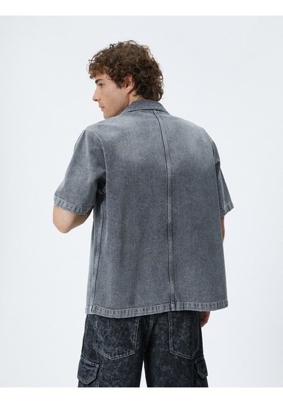Koton Oversize Kot Ceket Kısa Kollu Cep Detaylı Çıtçıt Düğmeli Gri 4sam50025nd Gri Koton Oversize Kot Ceket Kısa Kollu Cep Detaylı Çıtçıt Düğmeli Gri 4sam50025nd Gri