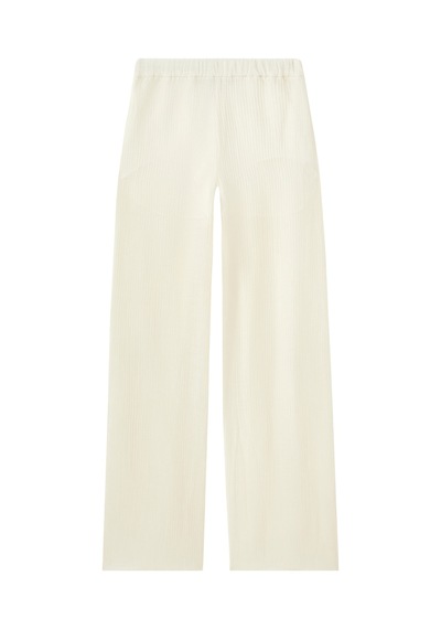 Taller Marmo Plaj Modası Için Rahat Pantolon Ivory