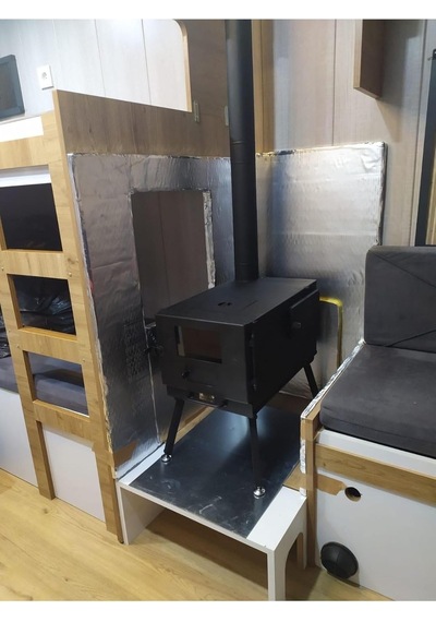 Isı Yalıtımlı Yanmaz Karavan Çadır Soba Baca Adaptörü 10 Cm Lik Borular İçin Çok Renkli
