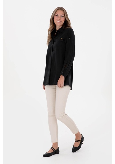 U.s. Polo Assn. Getre-tnk Siyah Kadın Gömlek 2240010 Siyah