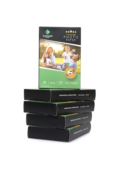 Elegance 4r 10X15 cm Glossy 260GSM 500ADET Fotoğraf Kağıdı 5 Li