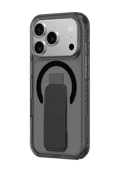 Apple Uyumlu iPhone 17 Pro Kılıf M-safe Şarj Özellikli Standlı Amazingthing Titan Pro Plus Kapak Siyah Siyah