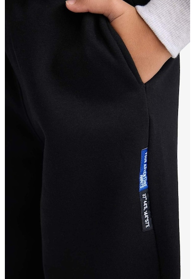 Defacto Erkek Çocuk Oversize Geniş Kalıp Beli Lastikli Baskılı Eşofman Altı G5635a825cwbk81 Siyah-bk81