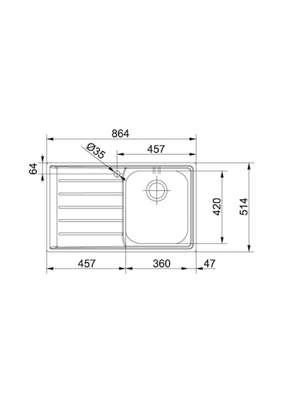 Franke Neptün Slimtop Nex 211 Ino x Eviye