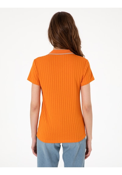 Pierre Cardin Kadın Turuncu Tişört Basic 50306039-vr051 Turuncu