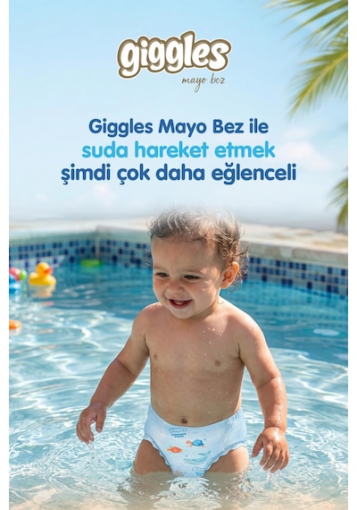 Giggles Külotlu Mayo Bebek Bezi Sıvı Geçirmez 4-5 Numara 9-15 Kg 1 Paket 11 Adet 4 - 5 Numara