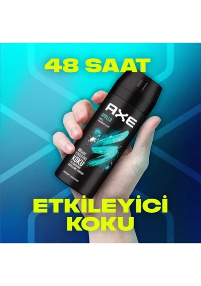 Erkek Sprey Deodorant Apollo 48 Saat Etkileyici Koku Vücut Spreyi 150 Ml 6 Adet Bskaxeapollo6