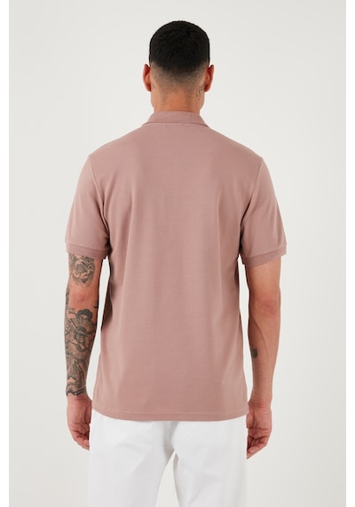 Buratti Pamuklu Regular Fit Fermuarlı Erkek Polo Yaka T Shirt 5902915 Pudra