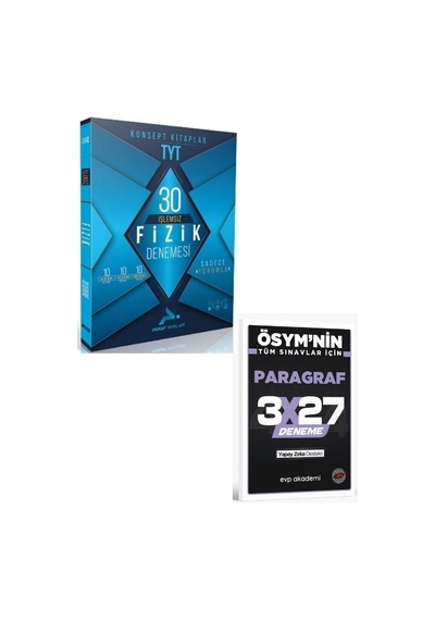 2027 Paraf 2027 Tyt İşlemsiz Fizik 30 Deneme+ Evp Akademi Paragraf